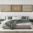 thumbnail image 1 of IDEA4WALL Framed Canvas Print Wall Art Set of 3 Abstract Beige Line Wave Vintage Illustration Wall Decor Retro Contour Map Design Prints Fine Art Chic Minimal Artwork - 24"x36"x3 Black, 1 of 5