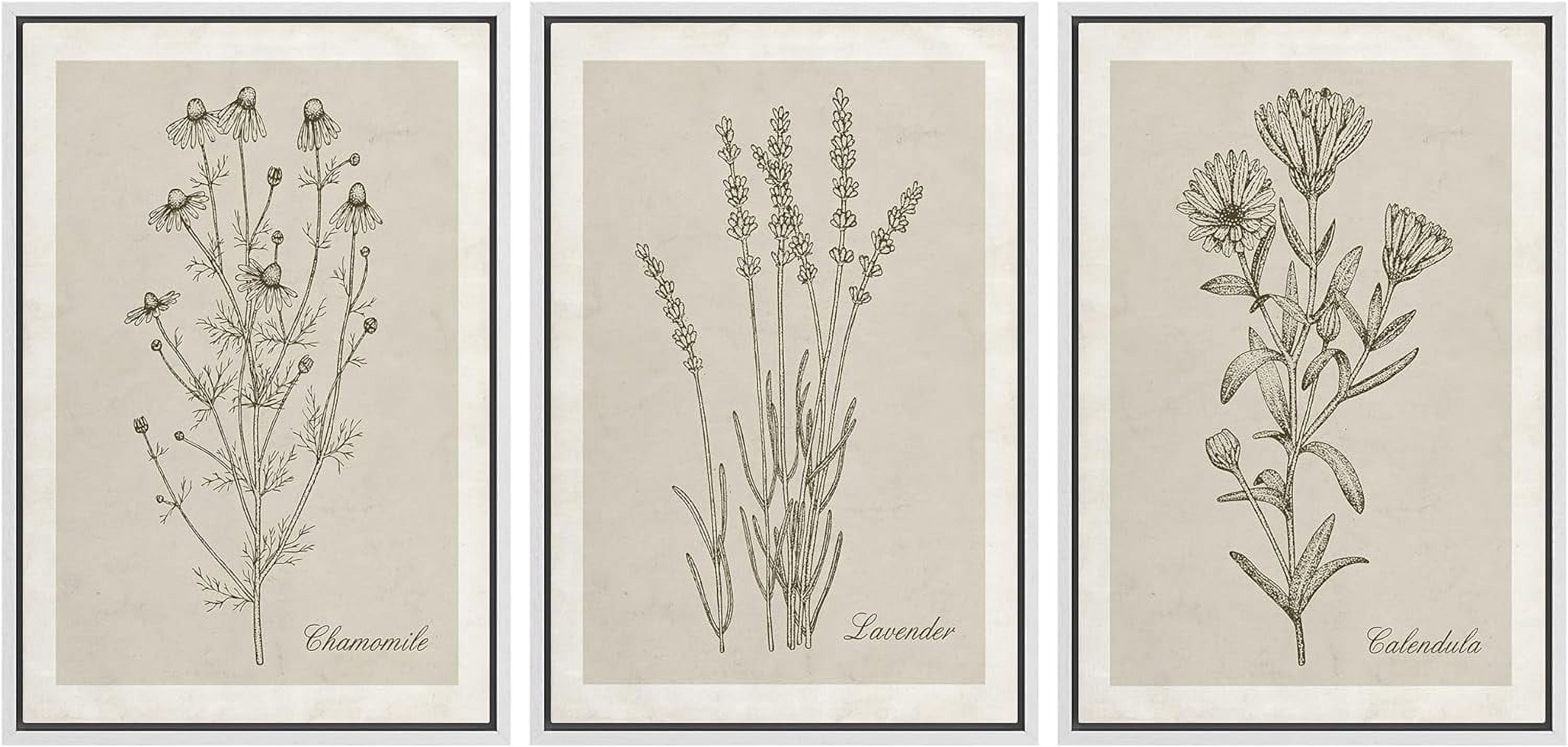 IDEA4WALL Framed Canvas Print Wall Art Set of 3 Black & Brown ...