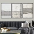thumbnail image 1 of IDEA4WALL Framed Canvas Print Wall Art Set of 3 Grunge Black Tan Line Art Landscape Abstract Shapes Cozy Neutral Modern Art Decorative Contemporary Minimal for Rooms - 16"x24"x3 Black, 1 of 5