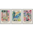 thumbnail image 1 of IDEA4WALL Framed Canvas Print Wall Art Set of 3 Henri Matisse Exhibition Posters Fine Art Nature Wilderness Geometric Floral Botanical Modern Art Calm/Relax/Cozy for Rooms - White 16"x24"x3, 1 of 5