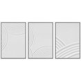 thumbnail image 1 of IDEA4WALL Framed Canvas Print Wall Art Set of 3 Minimalist Sand Texture Illustrations Digital Art Wall Decor Abstract Circles Pattern Prints Cool Minimal Clam/Relax Artwork -, 1 of 5
