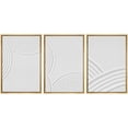 thumbnail image 1 of IDEA4WALL Framed Canvas Print Wall Art Set of 3 Minimalist Sand Texture Illustrations Digital Art Wall Decor Abstract Circles Pattern Prints Cool Minimal Clam/Relax Artwork -, 1 of 5