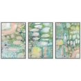 thumbnail image 1 of IDEA4WALL Framed Canvas Print Wall Art Set of 3 Multi-Colored Floral Garden Abstract Illustration Print Pastel Colorful Wildflowers Landscape Modern Digital Art for Home Decor - White 24"x36"x3, 1 of 5