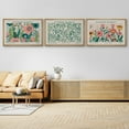 thumbnail image 1 of IDEA4WALL Framed Canvas Print Wall Art Set of 3 Multicolor Flower Market Vintage Art Spring Floral Wall Decor Botanical Pattern Retro Prints Nature Wildflowers Minimal Artwork - 24"x36"x3 Natural, 1 of 5