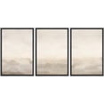 thumbnail image 1 of IDEA4WALL Framed Canvas Print Wall Art Set of 3 Pastel Abstract Beige & Grey Minimalist Pattern Nature Wilderness Modern Art Decorative Neutral Artwork for Home Decor - Black 16"x24"x3, 1 of 5