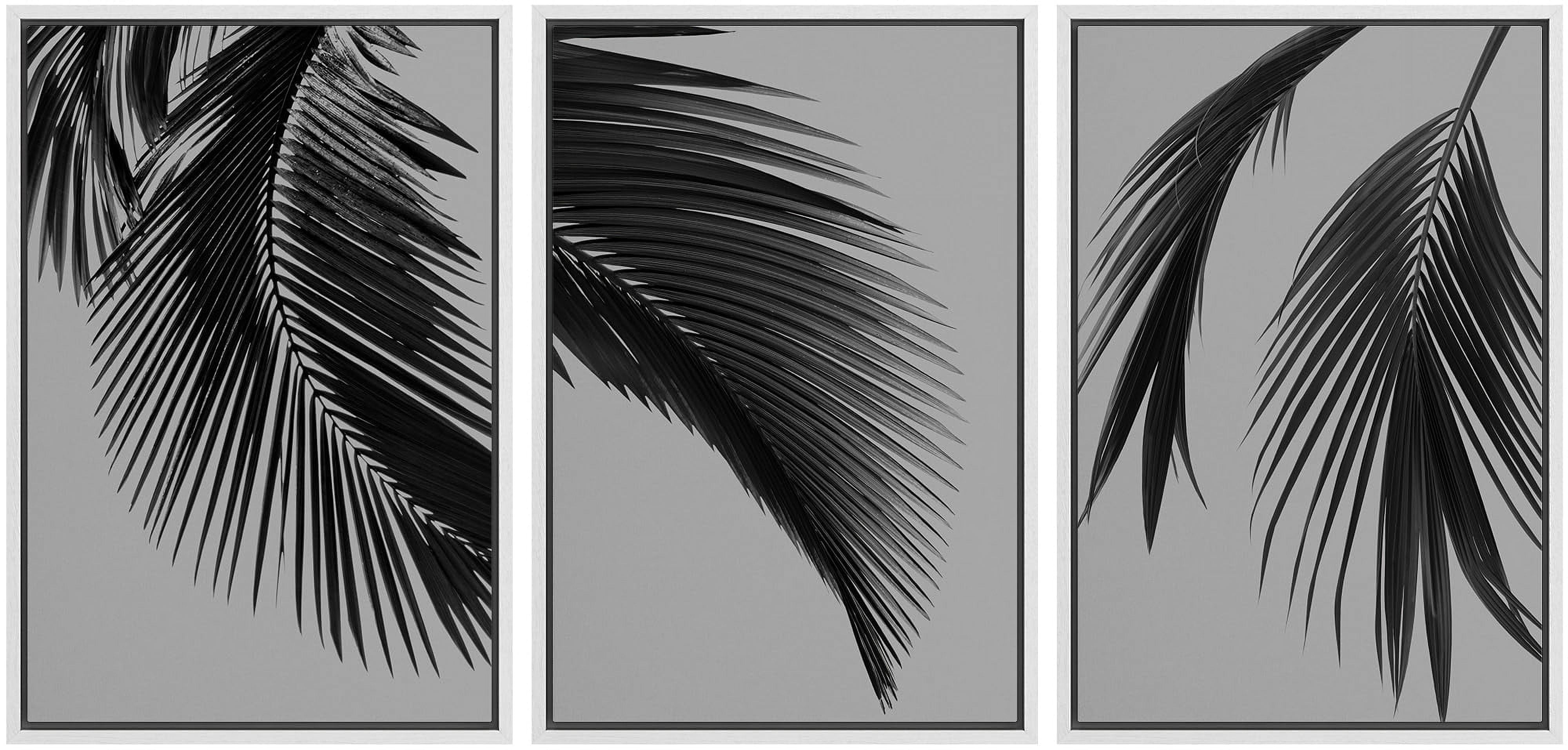 IDEA4WALL Framed Canvas Print Wall Art Set Of 3 Tropical Jungle Palm idea4wall-framed-canvas-print-wall-art-set-of-3-tropical-jungle-palm