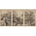 thumbnail image 1 of IDEA4WALL Framed Canvas Print Wall Art Set of 3 Vintage Aged Tree Ancestral Grove Illustrations Nature Wilderness Forest Prints Wall Decor Retro Minimal Artwork For Home Decor - Natural 24"x36"x3, 1 of 5