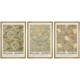 thumbnail image 1 of IDEA4WALL Framed Canvas Print Wall Art Set of 3 William Morris Floral Tapestry Vintage Pattern Nature Wilderness Geometric Modern Art Posters Calm/Relax/Cozy for Rooms - Natural 24"x36"x3, 1 of 5
