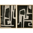 thumbnail image 1 of IDEA4WALL Framed Canvas Print Wall Art Set Abstract Black and Beige Contemporary Silhouette Design Illustration Minimalist Neutral Modern Art Vintage Wall Decor for Bedroom - 16"x24"x2 Natural, 1 of 5