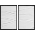 thumbnail image 1 of IDEA4WALL Framed Canvas Print Wall Art Set Abstract Expressionist Subtle Elegance and Soft Contours Illustration Modern White Digital Art Wall Decor Minimal for Home Decor - Black 24"x36"x2, 1 of 5