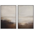 thumbnail image 1 of IDEA4WALL Framed Canvas Print Wall Art Set Abstract Neutral Landscape Subtle Brown and Gray Tones Modern Minimalist Style Digital Art Relax/Calm Contemporary for Home Decor - 16"x24"x2 White, 1 of 5