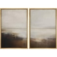 thumbnail image 1 of IDEA4WALL Framed Canvas Print Wall Art Set Abstract Neutral Landscape Subtle Brown and Gray Tones Modern Minimalist Style Digital Art Relax/Calm Contemporary for Home Decor - 24"x36"x2 Natural, 1 of 5