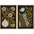 thumbnail image 1 of IDEA4WALL Framed Canvas Print Wall Art Set Black & Gold Botanical Sophisticated Floral Illustrations Abstract Botanical Fine Art Wall Decor Minimal Nordic Artwork for Home Decor - Natural 16"x24"x2, 1 of 5