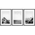 thumbnail image 1 of IDEA4WALL Framed Canvas Print Wall Art Set Black White Snowy Winter Mountain Landscape Nature Photography Modern Art Rustic Scenic for Living Room, Bedroom, Office - 24"x36"x3 Black, 1 of 5