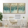thumbnail image 1 of IDEA4WALL Framed Canvas Print Wall Art Set Blue & Green Pastel Colorful Fragments Abstract Modern Art Bohemian Minimalism Multicolor Wall Decor Relax/Zen Boho Artwork for Rooms - 16"x24"x3 Natural, 1 of 5