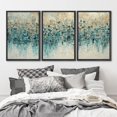 thumbnail image 1 of IDEA4WALL Framed Canvas Print Wall Art Set Blue & Green Pastel Colorful Fragments Abstract Modern Art Bohemian Minimalism Multicolor Wall Decor Relax/Zen Boho Artwork for Rooms - 24"x36"x3 Black, 1 of 5