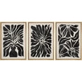 thumbnail image 1 of IDEA4WALL Framed Canvas Print Wall Art Set Botanical Silhouette Monochrome Black and White Floral Modern Art Decorative Vintage Floral Prints for Living Room, Bedroom, Office - Natural 16"x24"x3, 1 of 5