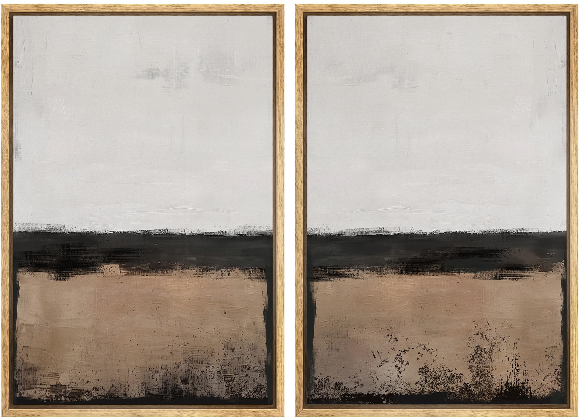 IDEA4WALL Framed Canvas Print Wall Art Set Contemporary Abstract ...