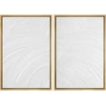 thumbnail image 1 of IDEA4WALL Framed Canvas Print Wall Art Set Contemporary Minimalist White Elegant Abstract Monochrome with Subtle Patterns Digital Art Neutral Modern Wall Decor Minimal for Bedroom - 16"x24"x2 Natural, 1 of 5