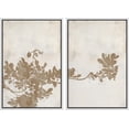 thumbnail image 1 of IDEA4WALL Framed Canvas Print Wall Art Set Duotone Tree Leaves Plant Retro Art Decorative Bohemian Nature Pastel Botanical Artwork for Living Room, Bedroom, Office - White 24"x36"x2, 1 of 5