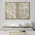 thumbnail image 1 of IDEA4WALL Framed Canvas Print Wall Art Set Dynamic Abstract Brush Strokes Illustration Black and White Graffiti Pattern Modern Pop Art Wall Decor Minimal for Home Decor - Natural 16"x24"x2, 1 of 5
