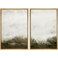 thumbnail image 1 of IDEA4WALL Framed Canvas Print Wall Art Set Grunge White Brown Color Field Landscape Abstract Art Decorative Graphic Colorful Nature Artwork for Living Room, Bedroom, Office - 24"x36"x2 Natural, 1 of 5