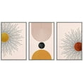 thumbnail image 1 of IDEA4WALL Framed Canvas Print Wall Art Set Mid-Century Geometric Solar Sun Space Planets Abstract Shapes Minimalism Boho Decorative for Living Room, Bedroom, Office - 16"x24"x3 White, 1 of 5