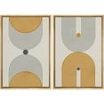 thumbnail image 1 of IDEA4WALL Framed Canvas Print Wall Art Set Mid-Century Modern Geometric Spiral Mosaic Nature Illustrations Modern Art Decorative for Living Room, Bedroom, Office - 24"x36"x2 Natural, 1 of 5