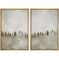 thumbnail image 1 of IDEA4WALL Framed Canvas Print Wall Art Set Pastel Misty Pines Serene Forest Landscape Digital Art Abstract Nature Retro Art Modern Wall Decor Minimal Zen Artwork for Home Decor - Natural 16"x24"x2, 1 of 5