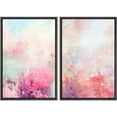thumbnail image 1 of IDEA4WALL Framed Canvas Print Wall Art Set Pastel Rainbow Paint Landscape Digital Art Decor Bohemian Retro Floral Artwork Contemporary Minimalism for Living Room, Bedroom, Office - Black 24"x36"x2, 1 of 5