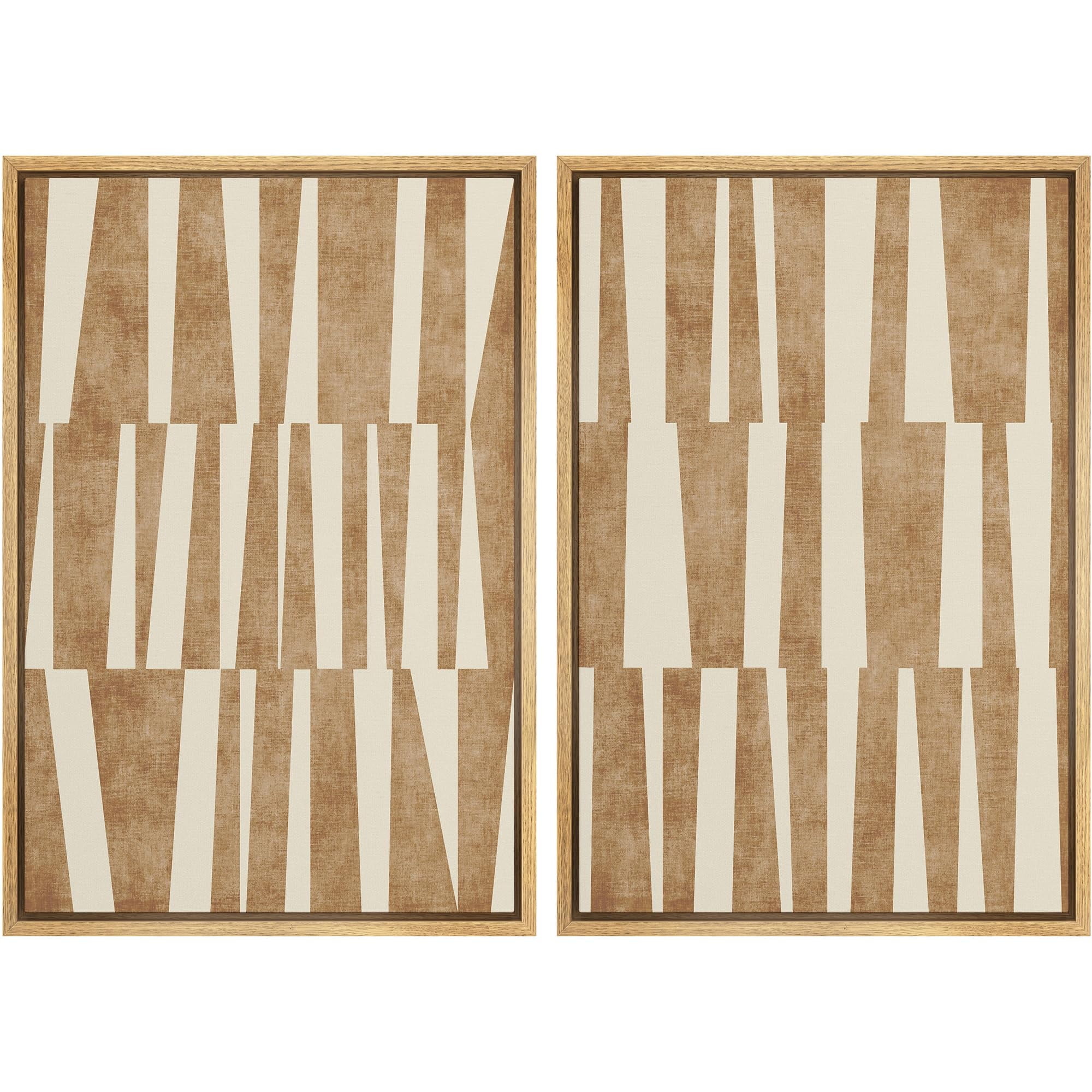 Curated visual reference: Picture Idea: Idea4Wall Framed Canvas Print Wall Art Set Taupe Tones Modern