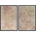 thumbnail image 1 of IDEA4WALL Framed Canvas Print Wall Art Set Tea Stains Geometric Paint Stroke Modern Art Abstract Wall Decoration Bohemian Minimal Artwork for Living Room, Bedroom, Office - 24"x36"x2 Black, 1 of 5