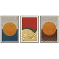 thumbnail image 1 of IDEA4WALL Framed Canvas Print Wall Art Set Vibrant Retro Neon Color Block Landscapes Abstract Shapes Minimalism Bohemian Decorative for Living Room, Bedroom, Office - 16"x24"x3 White, 1 of 5