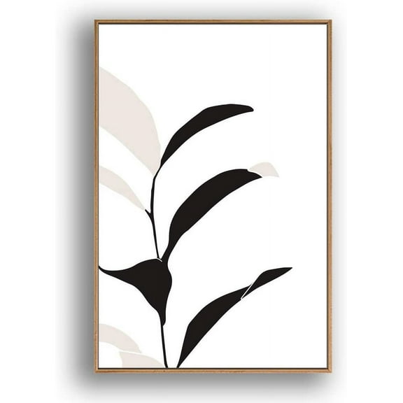 IDEA4WALL Framed Canvas Print Wall Art Textured Red Color Block Duo Geometric Shapes Illustrations Modern Art Chic Colorful for Living Room, Bedroom, Office - 16"x24" Natural