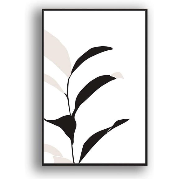 IDEA4WALL Framed Canvas Print Wall Art Textured Red Color Block Duo Geometric Shapes Illustrations Modern Art Chic Colorful for Living Room, Bedroom, Office - 16"x24" Black