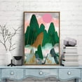 thumbnail image 1 of IDEA4WALL Framed Canvas Prints Wall Art Abstract Mountain Nature Scenery Landscape Artwork for Living Room Decoration, 24x36 inches, 1 of 4
