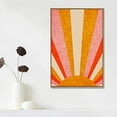 thumbnail image 1 of IDEA4WALL Framed Canvas Prints Wall Art Textured Abstract Orange, Pink & Red Sun Boho Room Decor Canvas Prints for Home Decoration Ready to Hang - 24x36 inches, 1 of 3