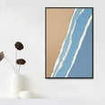 thumbnail image 1 of IDEA4WALL Framed Canvas Prints Wall Art Torn Blue & Tan Textured Color Field Geometric Shapes for Living Room, Bedroom, Office Ready to Hang - 24x36 inches, 1 of 4