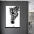 thumbnail image 1 of IDEA4WALL Framed Canvas Wall Art Abstract Black Horse Prints for Modern Home Decoration, 16"x24", 1 of 4