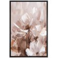 thumbnail image 1 of IDEA4WALL Framed Canvas Wall Art Abstract Floral Soft Pastel Tones Illustrations Modern Art Pastel Flowers Print Bohemian Artwork Relax/Calm for Living Room, Bedroom, Office - Black 16"x24", 1 of 5