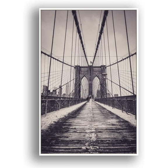 IDEA4WALL Framed Canvas Wall Art Beautiful Bridges in the City