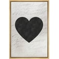 thumbnail image 1 of IDEA4WALL Framed Canvas Wall Art Boho Heart Digital Art Modern Black and White Geometric Illustrations Print Vintage Minimal Wall Decor for Living Room, Bedroom, Office - 16"x24" Natural, 1 of 5