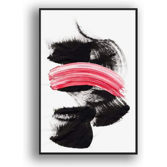 IDEA4WALL Framed Canvas Wall Art Brush Color Paint Strokes