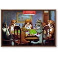 thumbnail image 1 of IDEA4WALL Framed Canvas Wall Art Dogs Playing Poker Canvas Prints for Modern Home Decoration Ready to Hang 16"x24" inches, 1 of 4