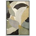 thumbnail image 1 of IDEA4WALL Framed Canvas Wall Art Elegant Floral Line Gold & Pastel Colors Illustrations Modern Art Colorful Wildflower Pattern Wall Decor Boho Chic for Living Room, Bedroom, Office - 24"x36" White, 1 of 5