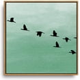 thumbnail image 1 of IDEA4WALL Framed Canvas Wall Art Flying Birds in the Colorful Sky, 1 of 4