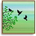 thumbnail image 1 of IDEA4WALL Framed Canvas Wall Art Flying Birds in the Colorful Sky, 1 of 4