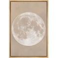 thumbnail image 1 of IDEA4WALL Framed Canvas Wall Art Full Moon Minimalist Beige Toned Lunar Astronomical Photography Print Rustic Minimal Planet Modern Art Relax/Calm for Living Room, Bedroom, Office - 24"x36" Natural, 1 of 5