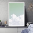 thumbnail image 1 of IDEA4WALL Framed Canvas Wall Art Up in The Green Sky Nature Clouds Photography Modern Art Contemporary Relax/Calm Landscape Print for Living Room, Bedroom, Office - 16"x24" White, 1 of 5