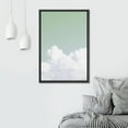 thumbnail image 1 of IDEA4WALL Framed Canvas Wall Art Up in The Green Sky Nature Clouds Photography Modern Art Contemporary Relax/Calm Landscape Print for Living Room, Bedroom, Office - 24"x36" Black, 1 of 5